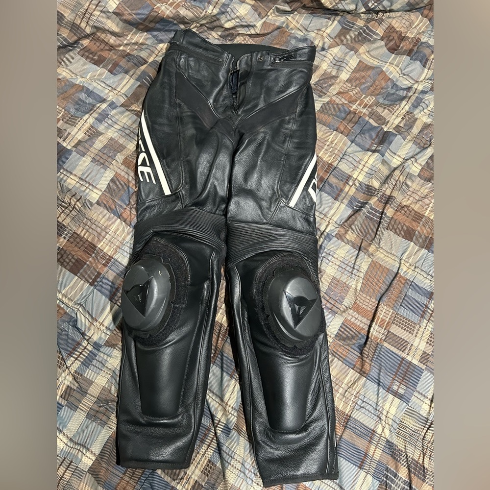 Dainese leather street biking pants.